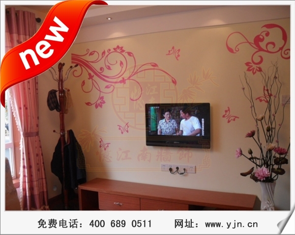 室內(nèi)裝潢幻彩壁膜憶江南幻圖漆，墻面新材料彩晶膜價(jià)格